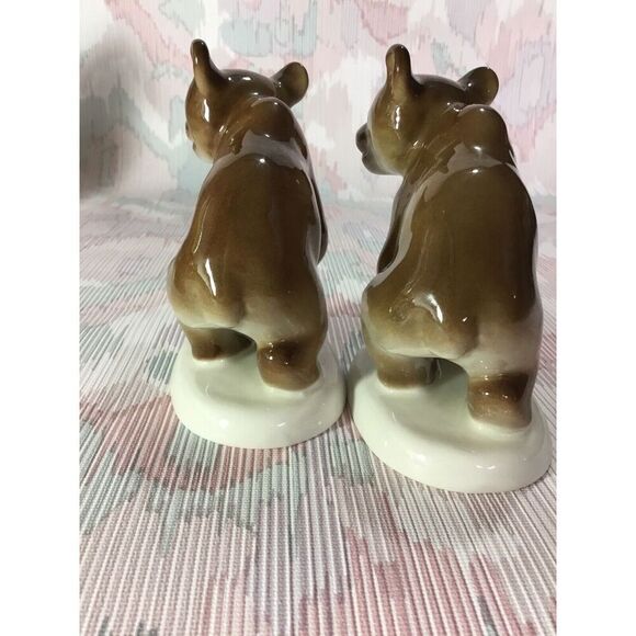 Vintage Lot Of 3 Ceramic/Porcelain Glazed Three Brown Bears Figurine Home Decor* - Picture 8 of 12